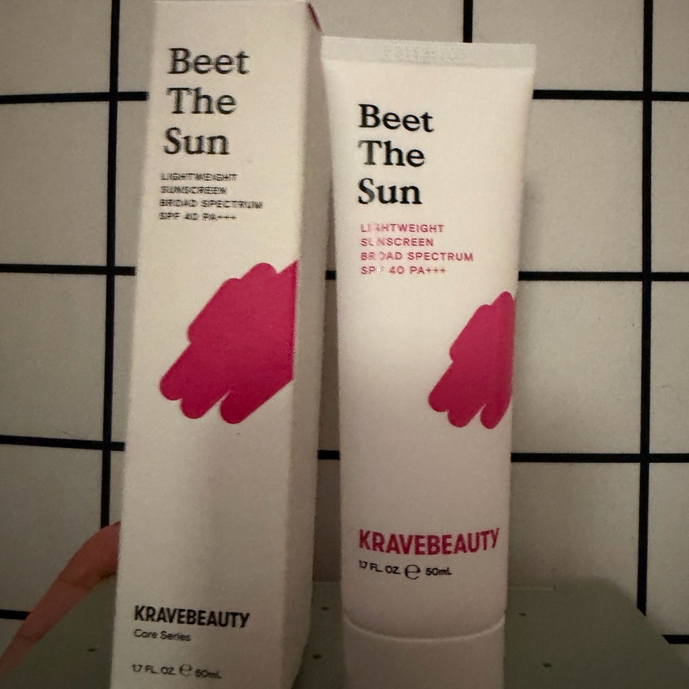 KraveBeauty Beet The Sun Lightweight Sunscreen - Pink/White